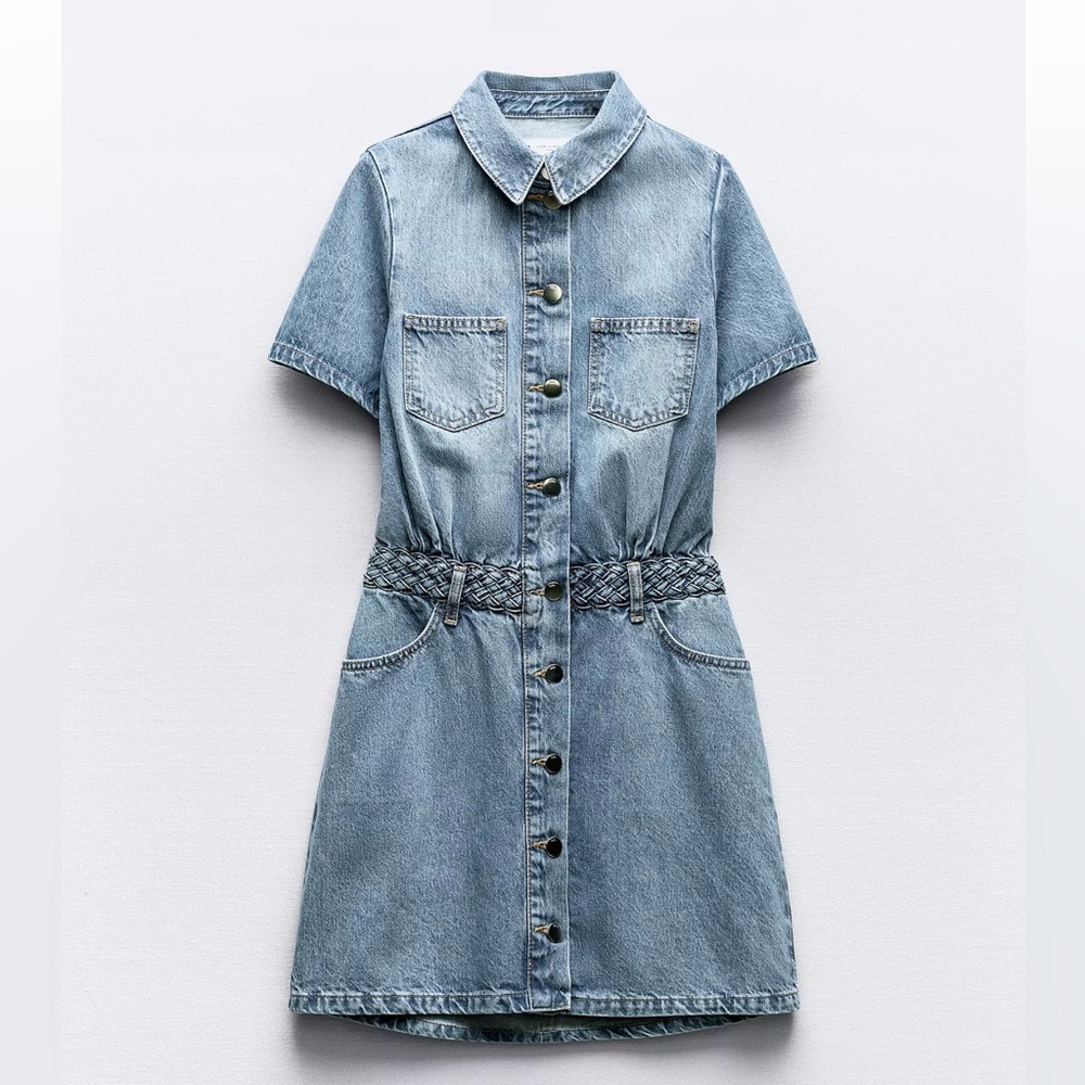 MininShirt denim dress ZARA